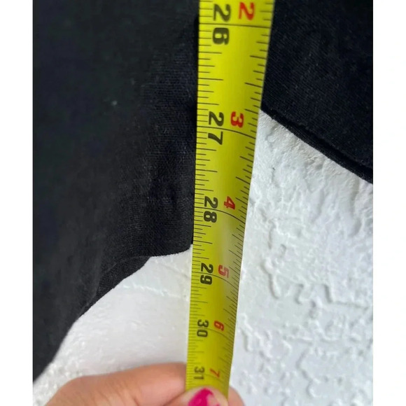 Rewind Womens Elastic Waist Drawstring Loose Linen Trouser Black Sz XL - Picture 8 of 9